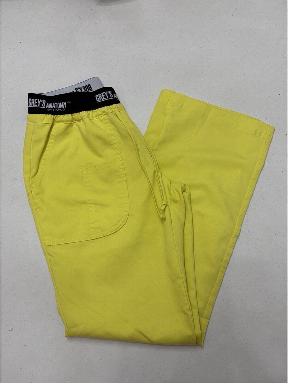 Scrub Pants Yellow Medical With Elastic Band By Barco Grey’s Anatomy Women’s XS